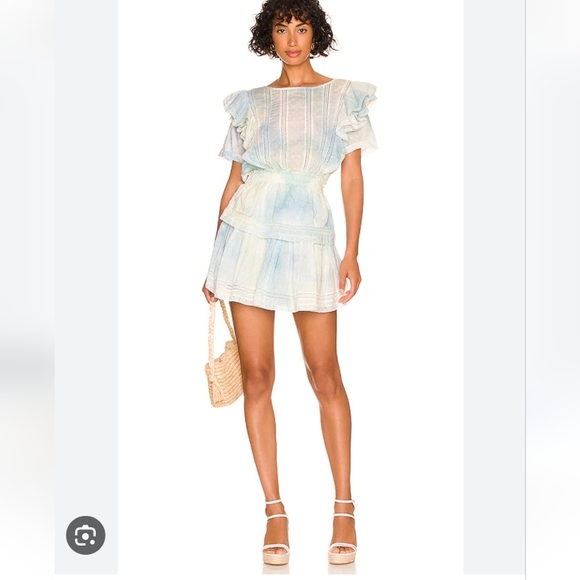 LOVESHACKFANCY | Natasha dress in Lily Pond Hand dye sz M - Picture 3 of 8